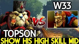 TOPSON [Tusk] Show His High Skill Destroy W33 Batrider Mid Dota 2