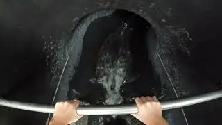 Water park Terme 3000 in Slovenia ( Black Hole Water slide ) ( Dark )