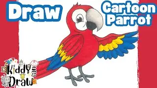 How to Draw A Cartoon Parrot