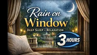 3 Hours Rain on Window 🌧️ Deep Sleep, Relaxing Background Noise, Stress Relief