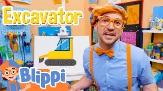 How To Draw An Excavator | Blippi Draws | Learn Colors and Science with Blippi!