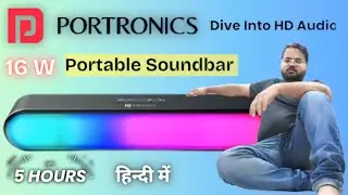 Portronics Decibel 23  bluetooth portable Soundbar 16W HD Stereo sound Output