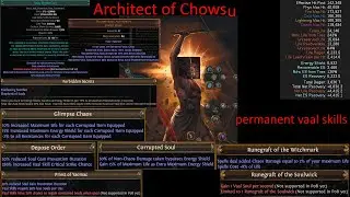 poe - 3.27 Phrecia - league start - architect of chaos - permanent vaal skills - storm call