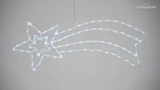 Acryl Kometstern 95 x h 37 cm, 90 LEDs kaltwei&szlig;, batteriebetrieben (Code 68896)