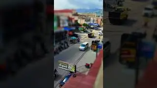 tilt shift traffic flow in a city efek  #mini #miniature #car #capcut #shorts #traffic