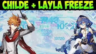 Childe + Layla Freeze Team Vs Spiral Abyss 3.2 Floor 12 Chamber 1-1 - Genshin Impact