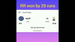 RCB vs RR live score 🥰🥰