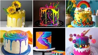 🌈🍰 15 Multicolor Drip Cake Designs | Birthday Cake Ideas | Cakes Factory
