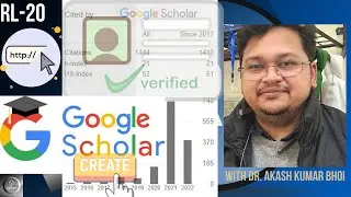 How to create Google Scholar Profile/ID? | Step-by-Step | eSupport for Research |2022|Dr. Akash Bhoi