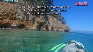 I am Canoeing at Mourtia Beach in Samos, Greece- English subs- &Kappa;&alpha;&nu;ό &alpha;&pi;ό &Mu;&omicron;&upsilon;&rho;&tau;&iota;ά -&Mu;&iota;&kappa;&rho;ή &Lambda;ά&kappa;&alpha; &Sigma;ά&mu;&omicron;&upsilon;