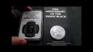 1990 Isle of Man Penny Black Silver and CuNi