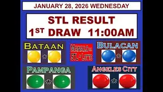 STL 1ST Draw 11AM Result STL Bataan Bulacan Pampanga Angeles JANUARY 28, 2026 WEDNESDAY