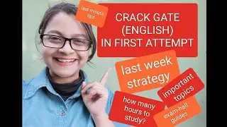 Crack GATE (English) in 1st Attempt| Last Week Strategy #jrf #gate2023 #gateenglish #ugcnet