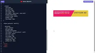 Sponsor Me Banner in HTML CSS JavaScript | Create Responsive Website Ad Banner