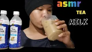 ASMR | Drink BREAK milk tea cold with ice , extremely cool and refreshing. NO TALKING