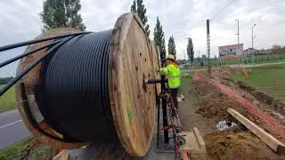 Ciągnięcie kabla 3x150 15kv