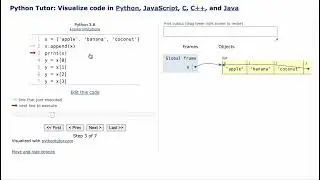 what happens when you try to append a Python list to itself? [pythontutor.com]