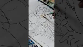 Shre Ram and Sita mata ki drawing 🙏🌸 #ramsita #drawing #viralshort  #art  #youtubeshorts #painting