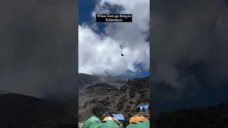 tent⛺️flying in kilimanjaro #kilimanjaro #adventure #tent #camping #campinglife #mountains #tanzania
