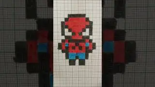 Spider man pixel art ideas 💡#art #pixelart #pixel #spiderman #shorts
