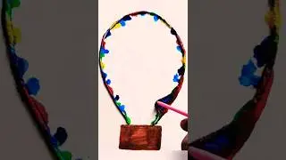 Draw a hot air balloon with me! Painting with glitter #imadeyoulook