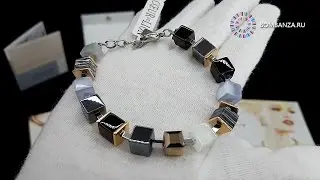 Браслет Coeur de Lion, Geo Cube, 4848/30-1314, Элитная бижутерия из Германии