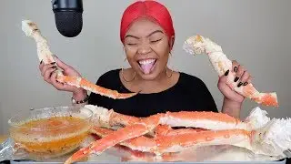 5 GIANT KING CRAB LEG SEAFOOD BOIL!!!!