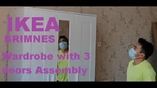 IKEA BRIMNES Wardrobe with 3 doors Assembly
