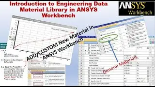 Introduction to Engineering Data | Add/Custom New Material | ANSYS Workbench