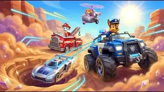 PAW Patrol: Rescue Wheels &ndash; The Desert Solar Race Rescue! ☀️🏎️ | Sinkhole Save, Sand-Tire Action