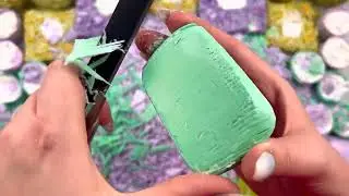 ASMR SOAP CUTTING WITH CRUNCHY SOAP flowers 