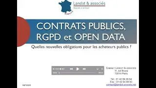 Contrats publics, open data et RGPD