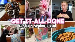 GET IT ALL DONE // costco haul + sephora haul + DIY perm at home!