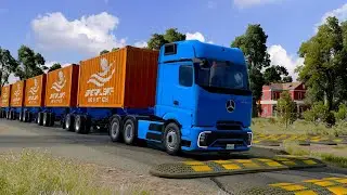 Trucks vs Speed Bumps #63 | BeamNG Drive | TruckBumps