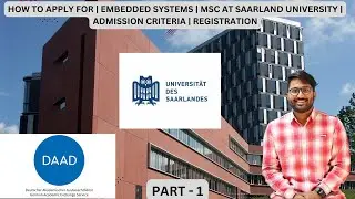 How to Apply Embedded Systems MSc at Saarland University | Part 1 Admission Criteria | Registration