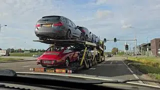 🚗 Truck Carrying Cars in the Netherlands 🇳🇱UHD 4K