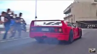 Ferrari F40 INSANE BURNOUTS in Monaco!