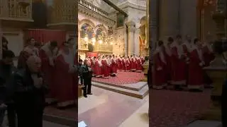 Worship at the Holy Tomb of Jesus - Armenian Orthodox Liturgy