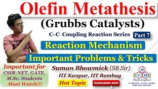 Olefin Metathesis Reaction||Grubbs Catalyst||Reaction Mechanism||With Problems||CSIR-NET GATE|Tricks