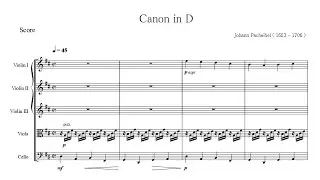 Pachelbel : Canon in D【Sheet Music】