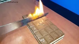 EXPERIMENT Glowing 1000 degree KNIFE VS CHOCOLATE