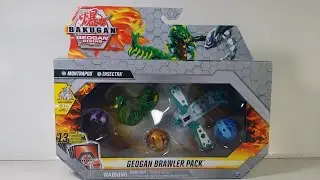 Bakugan Geogan Rising Ventus Montrapod and Haos Insectra Geogan Brawler Pack review!