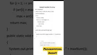 Find the largest number in arrays | Android | java