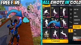FREE FIRE TIPS AND TRICKS | ALL EMOTES IN GOLD | TWO_SHORT
