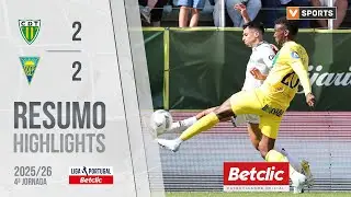 Resumo: Tondela 2-2 Estoril (Liga 25/26 #4)