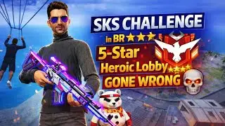 Only SKS Challenge in BR 5-Star Heroic Lobby 😈 | Gone Wrong | Free Fire #SKSChallenge #BRRank