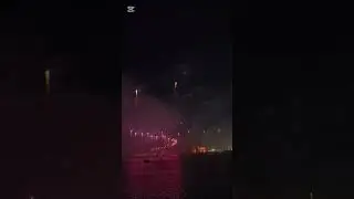 World record drone show and fire work at Marjan island Ras Al Khaimah 