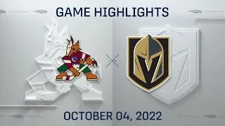 NHL Preseason Highlights | Coyotes vs. Golden Knights - October 4, 2022