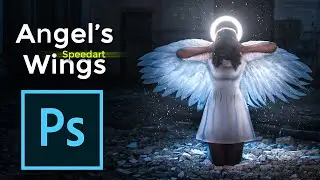 Glowing Angel's Wings | Photoshop | Speedart