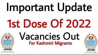 Important Update - 89 Posts Out For Kashmiri Migrants || JKSSB